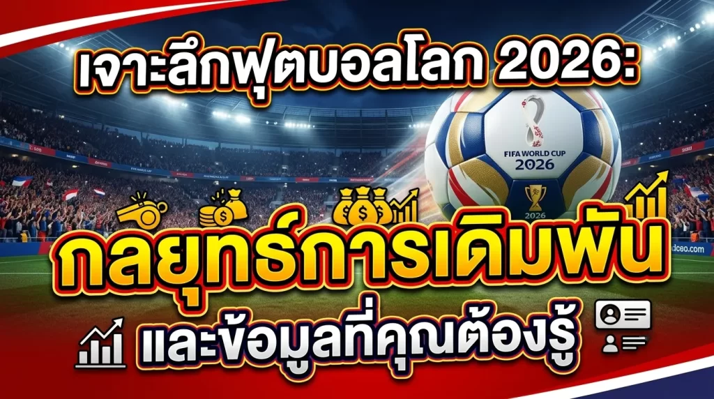 เจาะลึกฟุตบอลโลก 2026: กลยุทธ์การเดิมพันและข้อมูลที่คุณต้องรู้